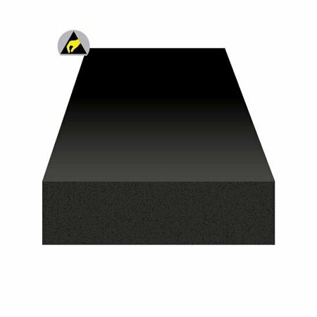 ERGOMAT Large Rectangle Surface Bumper ESD Black LRSB120-ESD-BK